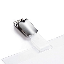 Держатель для пропуска двойной c поворотным клипом Durable, 54 х 85 мм