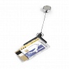 Держатель для пропуска с рулеткой Durable Card Holder Deluxe Pro Duo, шнур 80 см, 54 x 85 мм, акрил
