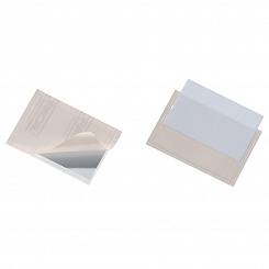 Карман Durable Pocketfix, самоклеящийся, для маркировки папок, 57 х 90 мм, 100 штук, ПВХ
