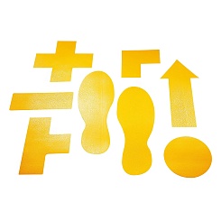 Знак самоклеящийся для напольной маркировки Durable Стрела, 100 х 0.7 х 200 мм, 10 штук