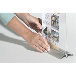 Табличка настольная Durable Presenter, акрил/алюминий, А5