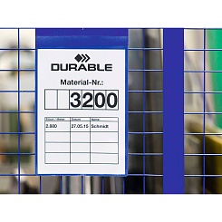 Карман вертикальный для маркировки Durable, с ремешком - застежкой, А4